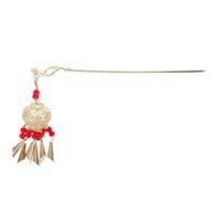 jojofuny Horquilla Cabello Efecto Luminoso Horquilla China Metálica Negra Borla Colgante Accesorios para Cabello Hanfu Vintage para Fiestas y Bodas