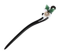 jojofuny Horquilla Retro de Ébano Forma de Flor Tamaño Mediano para Mujer Estilo Tradicional Uso Diario Accesorio Vintage Hecho a Mano