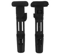 jojofuny Insertos Guía de Reposacabezas para Asiento de Coche Plástico Negro de 12.7mm, Cierre Ajustable, Pack de 2 para Interior de Vehículo y Conducción