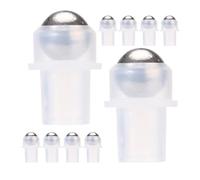 jojofuny Insertos para Frascos Roll-On de Aceites 10 Piezas Bolitas de Acero Plástico PE Transparente 16 Dientes Accesorios para Perfume Aplicador Portátil para Uso Personal