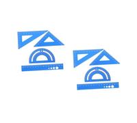 jojofuny Juego De 2 Herramientas Matemáticas Papelería Estándar Regla De Medición Regla Cuadrada Regla Triangular Regla Recta Funcional para Oficina Escuela Estudiante Aula Kit De