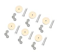 jojofuny Juego De 20 Accesorios para Juntas de Madera Artesanía Juguete de Lujoso muñeca leñosa tamaño Suministros para Hacer muñecas Suministros para Personalizar muñecas Bambú Plata
