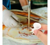 jojofuny Juego de 3 Vasos Divididos para Pintura Blancos de Plástico Reutilizable Embudos para Verter Líquidos y Pigmentos Accesorios Prácticos para Pintar Casa al Aire Libre Viaje