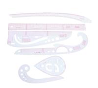 jojofuny Juego de 6 Reglas para Cortar Tela Multifunción, Herramientas de Sastrería Precisión para Patchwork y Confección de Ropa, Material Flexible Resistente para Diseño y Patronaje