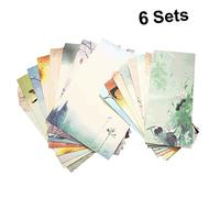 jojofuny Juego de 6 Sobres y Cartas Práctico Diseño Hermoso Papelería para para Invitaciones y Cartas