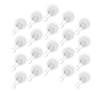 jojofuny Juego de 80 Ganchos Adhesivos Transparentes para Techo, Colgadores Redondos Autoadhesivos Extraíbles, Organizador para Plantas, Luces y Decoración de Fiestas,