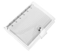 jojofuny Juego de Carpetas Rellenables Transparentes A7 6 Anillas Funda de PVC Transparente Hojas Sueltas Cuadriculadas Recambio para Cuaderno Escolar y Oficina Portátil