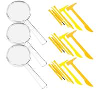 jojofuny Juego de herramientas para excavación arqueológica de 21 piezas para niños, juego de herramientas de excavación de dinosaurios y fósiles