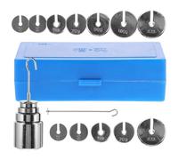 jojofuny Juego de Pesas Ranuradas de Metal Gancho y Caja, Set de Masas Ranuradas para Laboratorio de Física, Precisión para Experimentos de Mecánica Escolar, Accesorio Didáctico