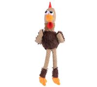 jojofuny Juguete Interactivo para Morder en Forma de Pollo de Peluche Resistente a Mordeduras para Perros y Gatos Limpiador Dental Molar Juguete para Masticar y Reducir Comportamientos