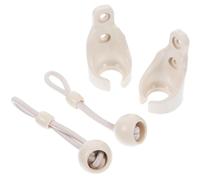 jojofuny Kit de 2 Juegos de Amarres Elásticos Beige para Persianas Enrollables, Soporte de Montaje de Plástico Profesional Tornillos para Cortinas