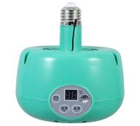 jojofuny Lámpara de Calefacción para Cría de Pollos Temperatura Ajustable Emisor de Calor de Plástico Ignífugo Luz Cálida LED para Reptiles y Mascotas Ventilador Térmico Seguro para