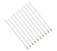jojofuny Lápices de Cera Blancos 10 Piezas para Dibujo en Vidrio y Cerámica, Lápices de Grasa para Marcar y Manualidades, Núcleo 4.0 Mm, Ideales para Artes y Costura