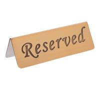 jojofuny Letrero de mesa reservada para restaurante en acero inoxidable, indicador de reserva para mesas, evita confusiones de asiento, para restaurantes y comedores