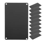 jojofuny Letreros de Aluminio Negros Anodizados 100x70mm 4 Orificios, 10 Placas de Identificación para Grabado Diy, Placa Metálica Multifunción para Puertas y Señalización Personalizada