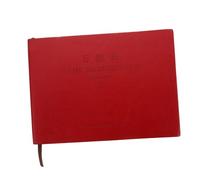 jojofuny Libro de Cuentas Conciso de Imitación Cuero Rojo, Manual Práctico Fácil de Transportar para Estudiantes y Profesores