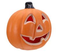 jojofuny Linterna de Calabaza LED para Halloween Decoración Iluminada de Exterior para Patio Figura Hueca de Plástico Naranja Grande Luz Nocturna Jack-O-Lantern sin Pilas Adorno Otoñal