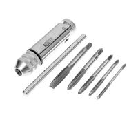 jojofuny Llave de Tipo T con 5 Piezas de Machos de Rosca, Herramienta Manual Ajustable para Trabajos en Mecánica y Fontanería