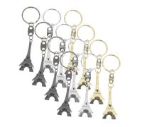 jojofuny Llavero Colgante Torre Eiffel 12 Piezas Aleación de Zinc Colores Dorado Plateado y Bronce Antiguo Adorno Decorativo para Llavero Coche y Bolso Adecuado para Uso Diario y