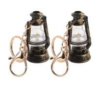 jojofuny Llavero Creativo Lámpara De Queroseno 2 Piezas, Colgante Decorativo Para Bolso y Equipaje, Aleación y Plástico, Diseño Temático Vintage, Obsequio Para Toda Ocasión