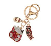 jojofuny Llavero Gato De La Suerte Llave Maneki Neko Encanto Omamori Llavero Riqueza Llavero De Gato Que Hace Señas Llamando Gato Llaveros Aleación De Zinc Colgante De Bolsa Mochila Perder