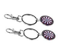 jojofuny Llavero Metálico de Diana Vintage 2 Unidades, Colgante Decorativo Plateado para Llaves y Bolsos, Accesorio Divertido y Deportivo para Regalos y Eventos