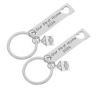 jojofuny Llaveros de Acero Inoxidable 2 Piezas 2026 Diseño Hueco en Forma de Corazón y Casa, Llavero Colgante para Obsequio Inauguración Casa Nueva, Recuerdo para Propietarios y Hogar