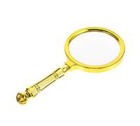 jojofuny Lupa Chapada En Oro Mira Detective Real Lente De Aumento Portátil Pequeñas Herramientas para Niños Espejo De Aumento De Mano Dispositivo De Aumento De Mano De Mano De Vidrio