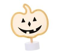 jojofuny Luz Neón Calabaza LED para Halloween Decoración de Mesa Nocturna Lámpara de Noche con Base de Calabaza para Fiestas y Celebraciones de Halloween