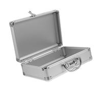 jojofuny Maletín Metálico Multifuncional de Aluminio con Cerradura de Combinación, Contenedor Compacto y Rígido para Herramientas y Maquillaje, Organizador Portátil con Asa para Transporte