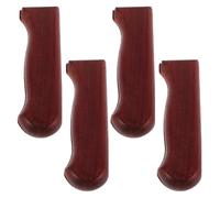 jojofuny Mango de Cuchillo de Madera de Palo Rojo sin Perforaciones, Repuesto Ergonómico Antideslizante para Utensilios de Cocina, Accesorio Artesanal para Cuchillos de Chef y Sashimi, 4