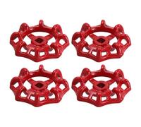 jojofuny Manijas de Rueda de Repuesto para Válvulas de Compuerta, 4 Piezas de Hierro Fundido Grueso 9x9 Cm, Mango Metálico Resistente para Grifo, Accesorio Duradero para Plomería Doméstica