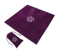 jojofuny Mantel Cuadrado Púrpura para Juegos de Tarot, Paño de Escritorio de Lino Suave Superficie Trasera Lisa para Adivinación y Astrología Creativa