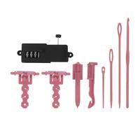 jojofuny Máquina de Tejer Circular Manual 9 Piezas con Kit de Accesorios Ganchos de Crochet y Devanador de Hilo para Gorros Bufandas y Calcetines - Herramientas de Tejido para