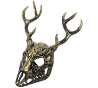 jojofuny Máscara de Cuernos de Asta Realista para Halloween y Fiestas, Cómoda y Versátil, Hecha de Espuma Rp Dorada para Cosplay y Mascarada Única