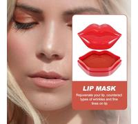 jojofuny Mascarilla Labial Hidratante para Labios Secos 20 Unidades de Película Nutritiva para Regeneración y Cuidado Nocturno Color Rojo Caja para Antiedad y Suavizante