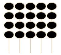 jojofuny Mini Pizarras Ovaladas de Madera 20 Unidades para Jardín y Decoración Etiquetas Creativas para Flores y Plantas Ideales para Bodas Fiestas y Señalización de Mensajes