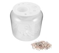 jojofuny Mini Tanque Transparente para Tortugas con Tapa y 400g de Arena, Hábitat Compacto a Prueba de Fugas para Reptiles y Peces, Pecera Ecológica Pequeña Adecuado para Mascotas Acuáticas