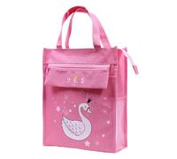 jojofuny Mochila Escolar Ligera de Tela Oxford Rosa para Ir a Clase Diseño Reutilizable y Bolsa de Mano Cruzada para Estudiantes