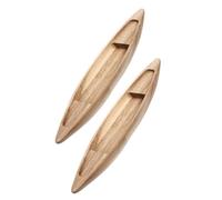 jojofuny Modelos de Barcos de Madera Natural Flotantes Decoración Rústica para Peceras y Escritorios Juego de 2 Piezas Adorno Artesanal Pequeño para Hogar y Oficina