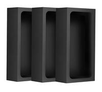 jojofuny Molde de Lingote de Grafito Cuadrado 3 Piezas 100x50x25 Mm, Crisol de Fusión para Fundición de Metales, Compatible Hornos Industriales para Uso en Sector Petrolero