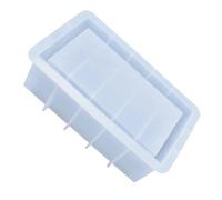 jojofuny Molde de Silicona para Caja de Dominó en Resina Epoxi, Fácil de Limpiar, Reutilizable, Adecuado para Proyecto Artesanal Hecho a Mano, Color Blanco, 1 Set