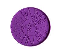 jojofuny Molde de Silicona para Posavasos Redondos Molde Artesanal Diy para Manualidades Decoración Pared y Elaboración Fácil