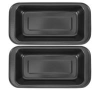 jojofuny Molde para Pastel de Piedra Maifan Antiadherente 2 Piezas, Bandeja para Pasteles de Queso 350 G, Negro, Resistente a Altas Temperaturas, Herramienta para Hornear Casera