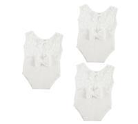 jojofuny Mono De Color Sólido De 3 Uds Vestidos para Recién Nacidos para Niñas Disfraces para Niñas Accesorios De Fotografía Recién Nacido Disfraz para Recién Nacido Accesorios De