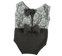 jojofuny Mono de Color sólido Sudadera Pantalones pequeño ropita Bebe Recien Nacido Trajes de fotografía recién Nacido Trajes de sesión de Fotos de niña recién Nacida poliéster Grey