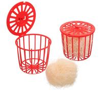 jojofuny Nidos de Pájaros para Jaulas 2 Piezas Soporte de Plástico y Jute, Refugio Lavable y Transpirable para Aves y Loros en Casa o Tienda de Mascotas