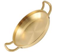 jojofuny Olla de Acero Inoxidable Grueso para Estofado Coreano y Fideos Instantáneos, Resistente a Manchas y Fácil de Limpiar, Adecuado para Camping y Patios