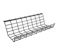 jojofuny Organizador de Cables de Hierro Negro para Escritorio, Rejilla de Alambre Debajo de Mesa, Soporte para Gestión y Recogida de Cables en Oficina, Bandeja sin Clavos para Orden