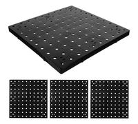 jojofuny Organizador de Pared de Tablero Perforado Abs Negro sin Taladro, 4 Piezas, Diseño Elegante y Ahorro de Espacio para Cocina y Baño